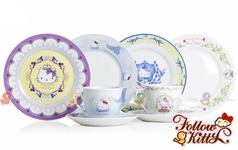 Crabtree & Evelyn Princess Day X Hello Kitty Cups, Saucers and Small Plates