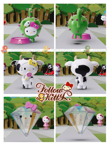 7-Eleven Hello Kitty X tokidoki : Mini Cactus Kitty, Cow Kitty, Diamond Kitty