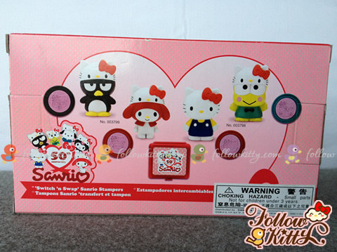 Back of the Box of Sanrio 50 Anniversary Stamper Set