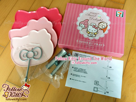 Trays, Stands and Instruction inside Dessert Tray of 7-Eleven Hello Kitty Sweet Delight 