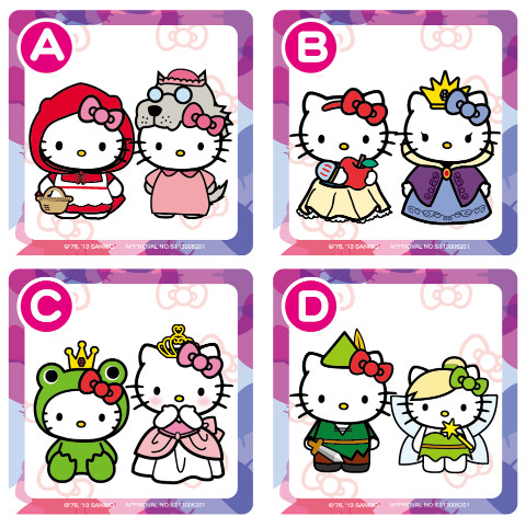 Taiwan 7-Eleven Hello Kitty Fairy Tale Stamper Collections