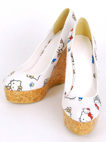 Nina Mew x Hello Kitty 2013 Spring Collection - Cork Wedge Pumps