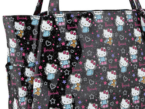 Details of Harrods Hello Kitty Loves Teddy Sparkling Stars Pattern