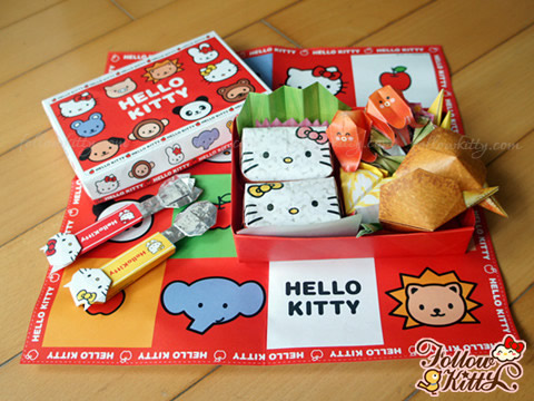 Hello Kitty Bento Paper Craft Origami