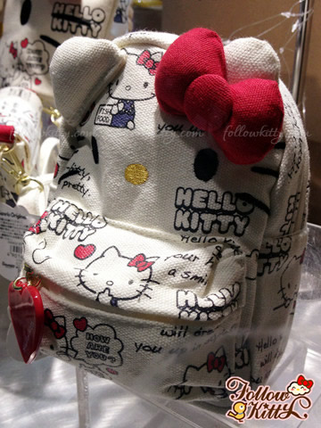 Hello Kitty Canvas Backpack Shape Pouch