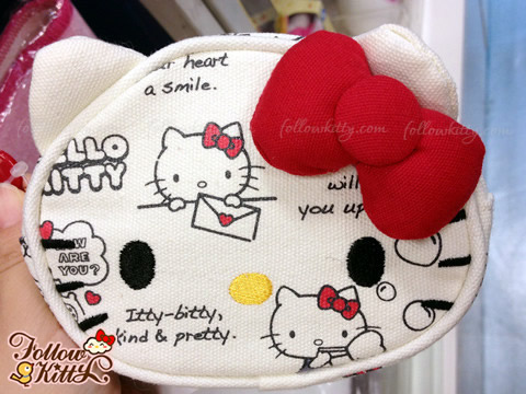 Hello Kitty Canvas Small Cosmetics Pouch