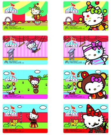 其他4款Hello Kitty馬戲團特別版為食卡