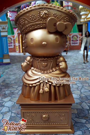 Hello Kitty金色塑像﹣朗豪坊俄羅斯展覽