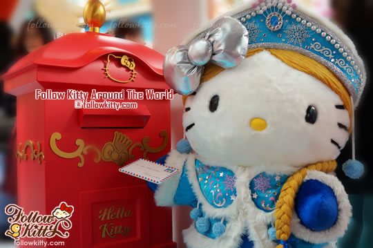 Hello Kitty的妹妹Mimmy正在寄信﹣朗豪坊俄羅斯展覽