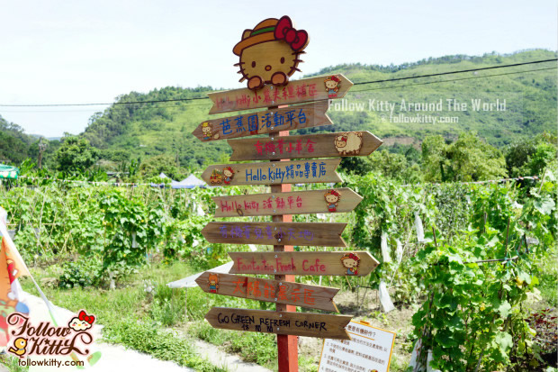 Hello Kitty有機薈低碳農莊指示牌