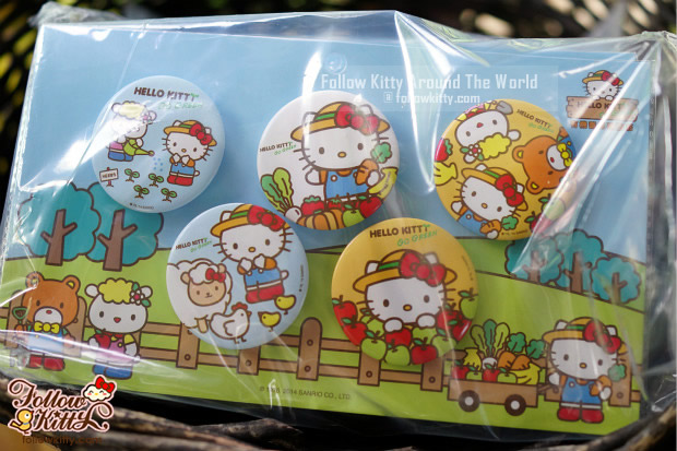 Badges of Hello Kitty Go Green Organic Farm