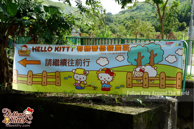 The Sign of Hello Kitty Go Green Organic Farm